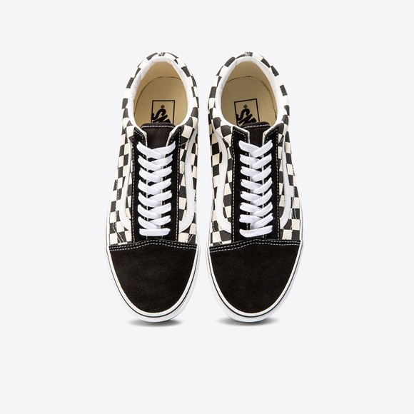 Vans Checkerboard Old Skool Sneakers - Black & White primary check VN0A38G1P0S - Picture 2 of 9